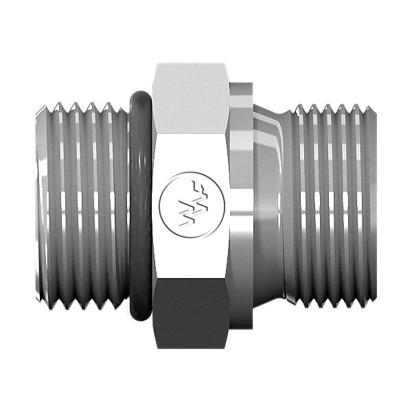 World Wide Fittings Male O-Ring Boss to Male British Standard Pipe Parallel Straight 7062X04X04 - main